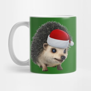 Cute Christmas Opossum Or Hedgehog Wearing Santa Costume Mug